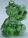 Mosser Glass PeeWeeK Pee Wee Clown K Green Carnival Clown Figurine