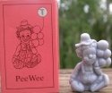 Mosser Glass PeeWeeT Pee Wee Clown T Grey Clown Figurine