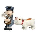 Mwah 93453 Mailman and dog Salt and Pepper Shakers