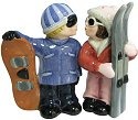 Mwah 93916 Snowboarder and Skier Salt and Pepper Shakers