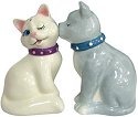 Mwah 93919 White and Gray Cats Salt and Pepper Shakers