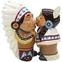 Mwah 93944 Indian Chief and Squaw Salt and Pepper Shakers