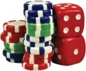 Mwah 93978 Poker Chips and Dice Salt and Pepper Shakers