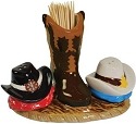 Mwah 94401 Western Cats Salt and Pepper Shakers and Toothpick Holder Set