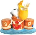 Mwah 94406 Pelican on Pier Salt and Pepper Shakers and Toothpick Holder Set