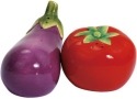Mwah 94416 Eggplant and Tomato Salt and Pepper Shakers