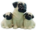 Mwah 94522 Mother and Baby Pugs Salt and Pepper Shakers