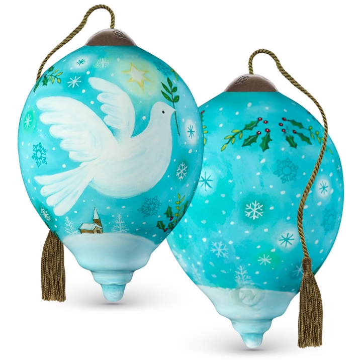 Ne'Qwa Art 7201112 Large Dove with Teal Sky Ornament 