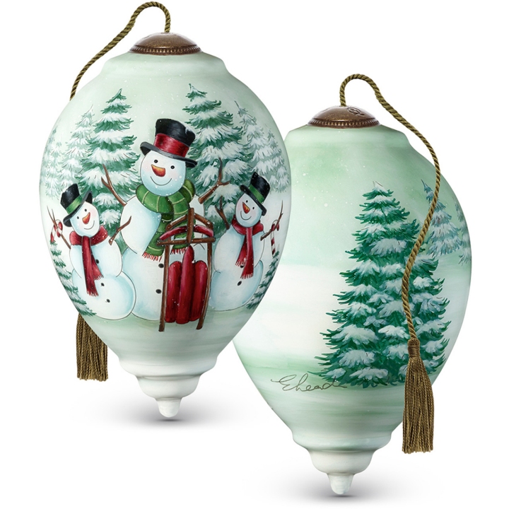 Ne'Qwa Art 7201118 Three Snowmen Caroling Ornament