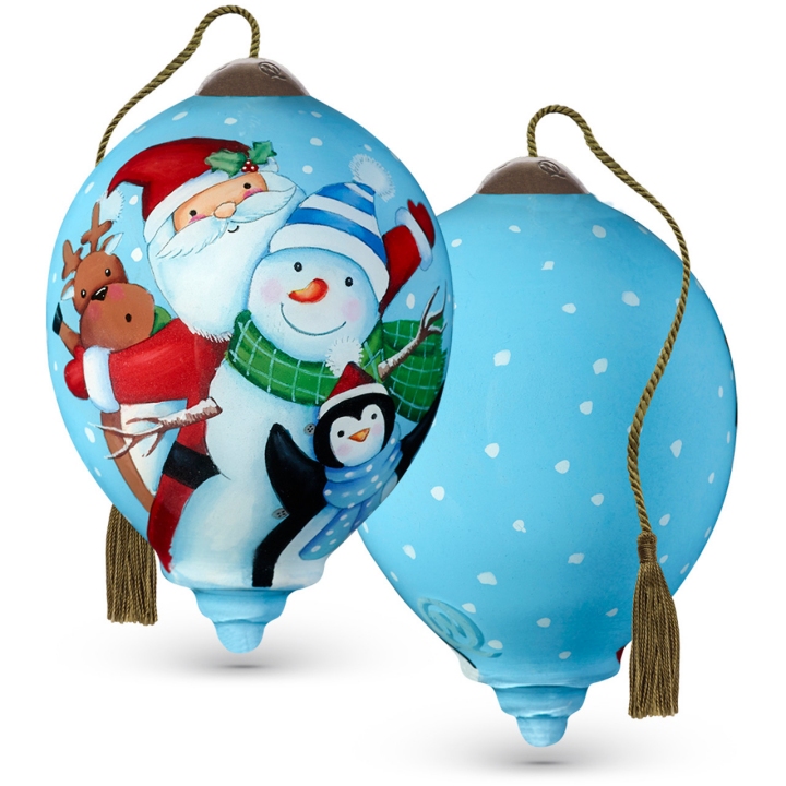 Ne'Qwa Art 7201127 Santa Snowman Penguin Ornament