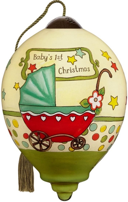 Ne'Qwa Art 7211104 Baby's 1st Christmas Baby Buggy Ornament