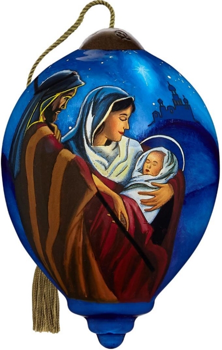 Ne'Qwa Art 7211107 Holy Family with Blue Sky Ornament