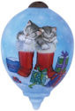 Ne'Qwa Art 7141132 Kittens Snow Day Ornament