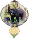 Ne'Qwa Art 7144109 Black Bear and Cub Ornament