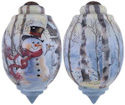 Ne'Qwa Art 7151132 Birch Forest Snowman Ornament