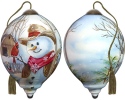 Ne'Qwa Art 7181114 Western Winter Snowman Ornament