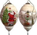 Ne'Qwa Art 7181128 I'll Be Home For Christmas Santa Ornament