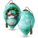 Ne'Qwa Art 7201117 Snowman with Wreath Ornament