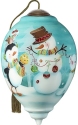 Ne'Qwa Art 7201121 Snowman with Penguin and Polar Bear Ornament