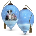 Special Sale 7211110 Ne'Qwa Art 7211110 Dog And Cat With Scarves Ornament