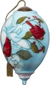 Ne'Qwa Art 7211122i Two Cardinals On White Flower Ornament