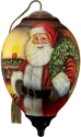 Ne'Qwa Art 7211126 Traditional Santa with Wreath Ornament