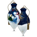 Ne'Qwa Art 7211130 Snowmen with Candles Gazing At Star Ornament