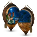 Ne'Qwa Art 7221102 Joseph Holding Baby Jesus with Mary Ornament