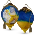 Ne'Qwa Art 7221108 Angel with Baby Jesus In Manger Ornament