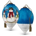 Ne'Qwa Art 7221112 Snowman Trio with Cardinals and Gifts Ornament