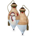 Ne'Qwa Art 7221114 Snowman with Red Ornaments Ornament