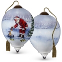 Ne'Qwa Art 7221121 Santa Giving Gift To Bunny Ornament