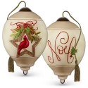 Ne'Qwa Art 7221127 Cardinal Perched In Wooden Star Ornament