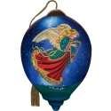 Ne'Qwa Art 7231103 Angel In Red Robe With Harp Ornament