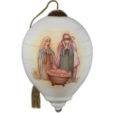 Ne'Qwa Art 7231115 Earth Tone Holy Family On Shiplap Ornament