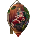 Ne'Qwa Art 7231117N Traditional Santa Relaxing By Fireplace Ornament