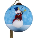 Ne'Qwa Art 7231128N Snowman In Band Uniform With Trumpet Ornament