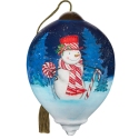 Ne'Qwa Art 7231129N Red And White Peppermint Snowman Ornament