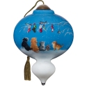 Ne'Qwa Art 7231134 Pets Looking Up At Branch With Stockings Ornament