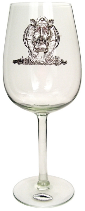 Ngwenya NGBRBO02P Rhino Pewter Wine Glass