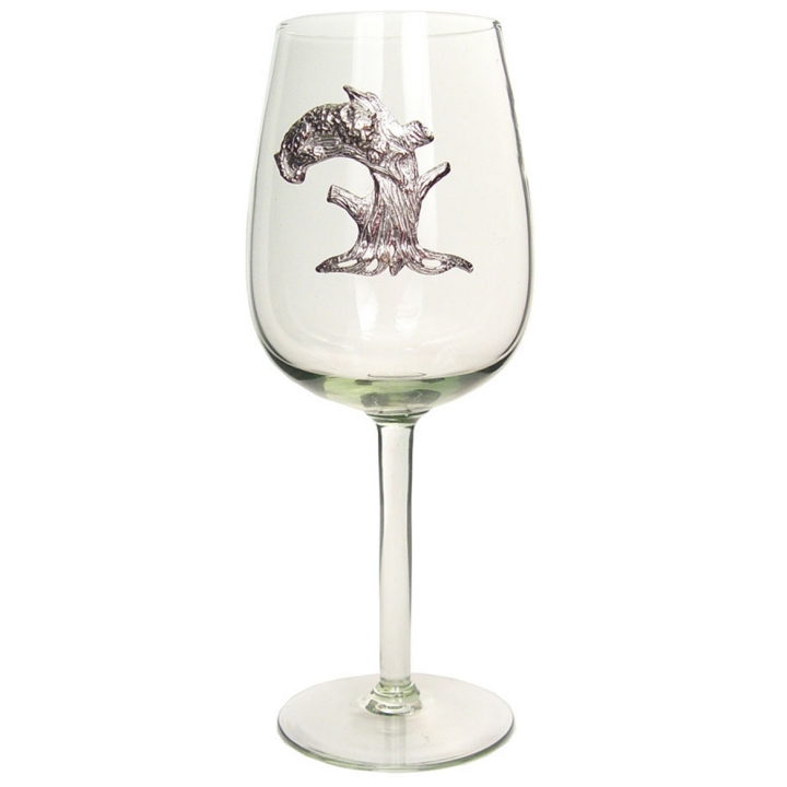 Ngwenya NGBRBO33P Leopard Pewter Wine Glass