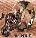 Ngwenya PNRHippo Hippo Napkin Ring Pewter and Glass