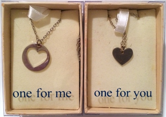 One For Me One For You 18705 Heart Necklaces Set of 2