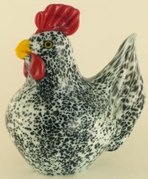 Orient and Flume 1043 Rooster Speckled Figurine