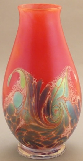 Orient and Flume 4453RED Ocean Wave Teardrop Vase