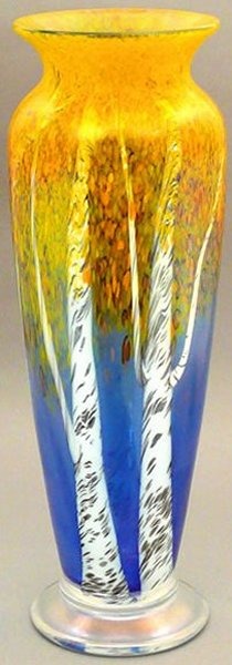 Orient and Flume 5445 Aspen Blue Iridescent Vase