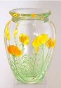 Orient and Flume 4351 Poppies Iridescent Vase