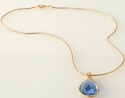 Special Sale SALE4032773 OTM Fashion Jewelry 4032773 Sapphire Glass and Brass 18' Goldtone Necklace