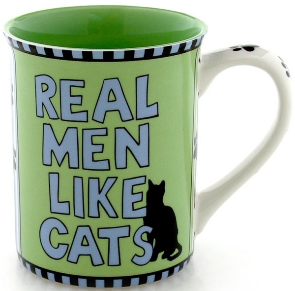 Our Name Is Mud 4048795 Real Men Like Cats Mug Set of 2