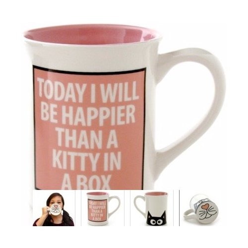 Our Name Is Mud 4054517 Cat Face Mug Set of 2